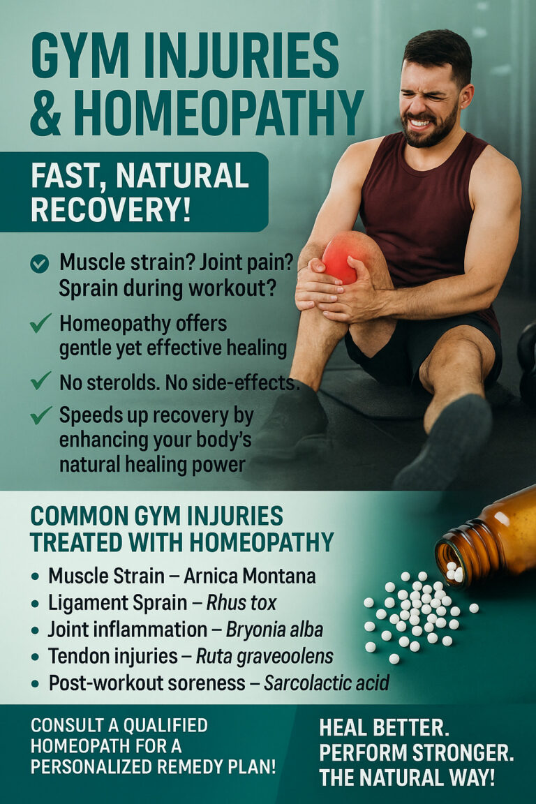 🩺🏋️‍♂️ Gym Injuries & Homeopathy: Fast, Natural Recovery! 🌿💪